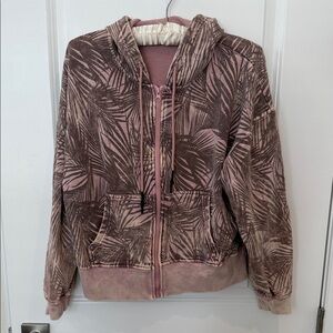 JoyLab Palm Leaf Patterned Hoodie